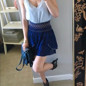 Free People Beaded High Waist Elastic Skirt